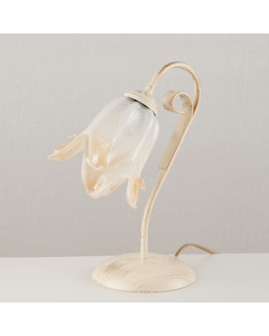 lumetto lampada da comodino design classico rustico avorio oro bl211-lt-av