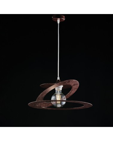 Lampadario a sospensione cucina design moderno cerchi ruggine geko