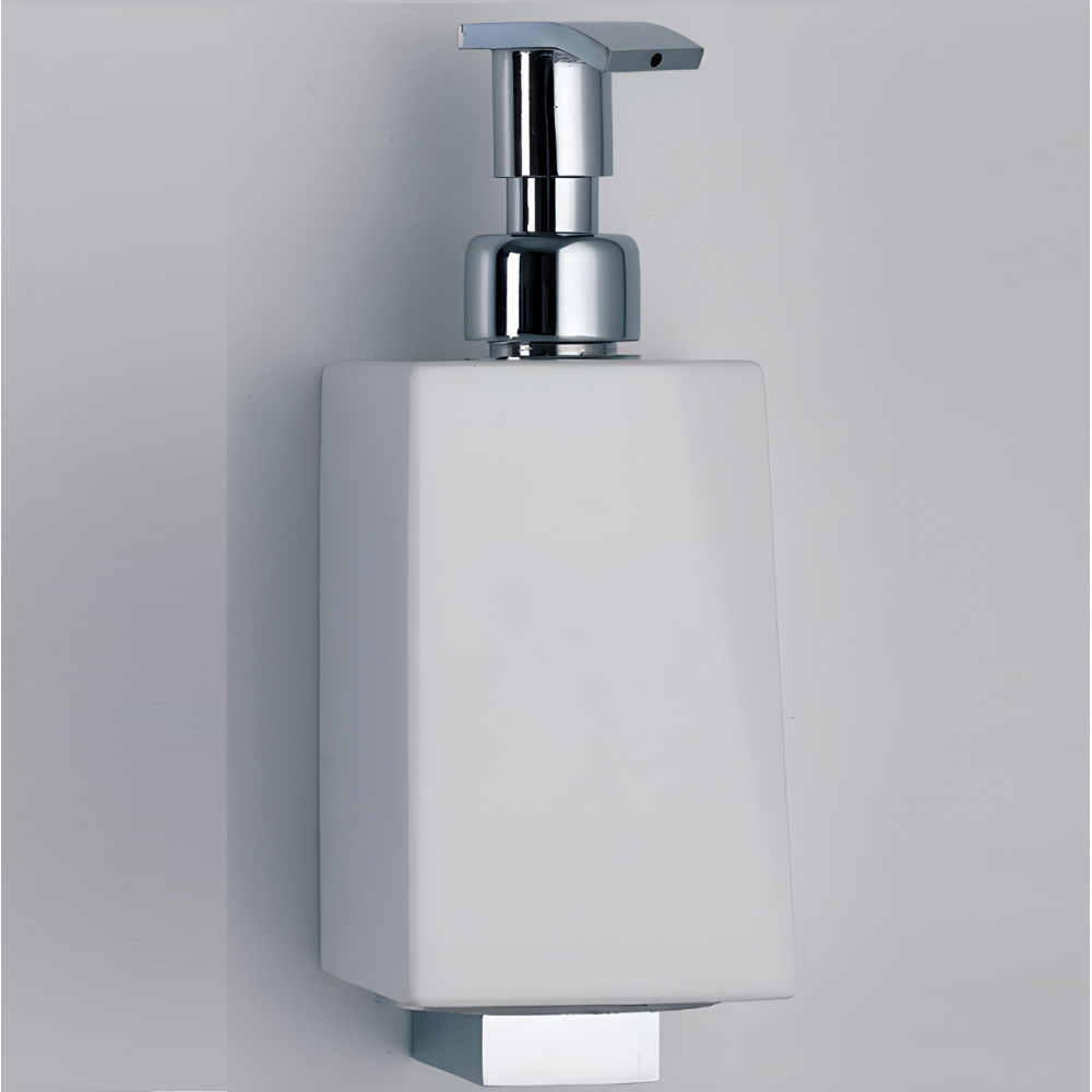 dosatore porta sapone liquido moderno in ottone cromato e ceramica free